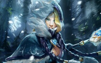 Dota Crystal Maiden Snowdrop Set Wallpaper