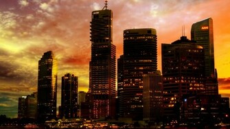 City Background Wallpaper Sunset HD
