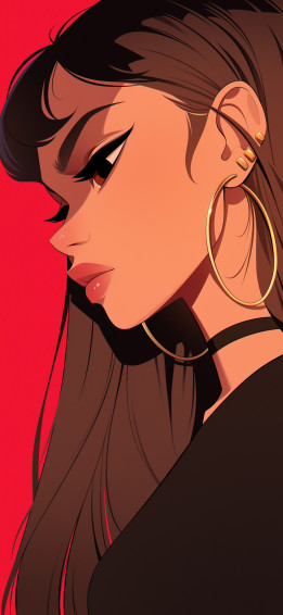 Cool Baddie Girl Red Wallpaper