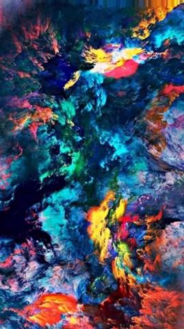 Live Wallpaper 4k Color Mix Dancing Couple Painting Abstract