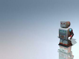 Retro Robot Desktop Wallpaper Tin