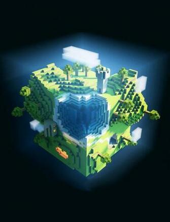 Ios7 Minecraft Parallax HD iPhone iPad Wallpaper