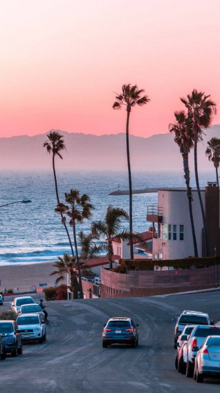 Los Angeles Street Phone Wallpaper