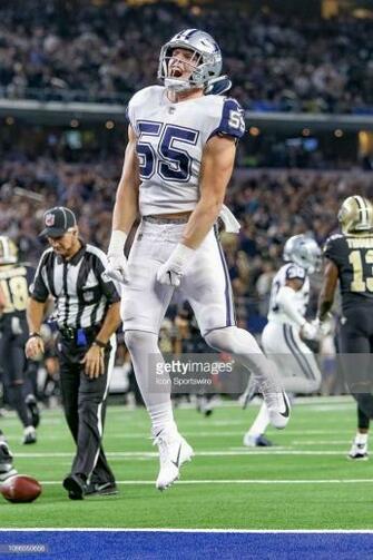 Dallas Cowboys Linebacker Leighton Vander Esch Celebrates After