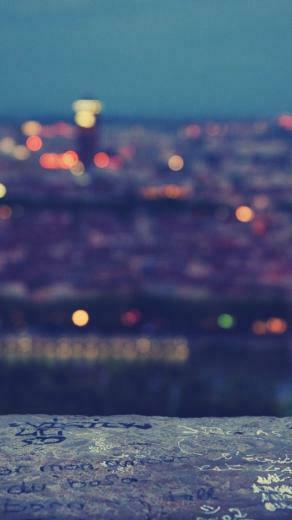 Blurred City Lights iPhone Wallpaper