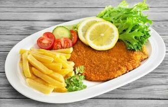 Wallpaper Greens Table Lemon Board Plate Meat Vegetables