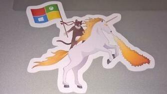 Giveaway Ninja Cat Riding On A Fire Breathing Unicorn Windows
