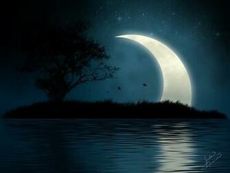 Shimmering Beautiful Moon HD Wallpaper