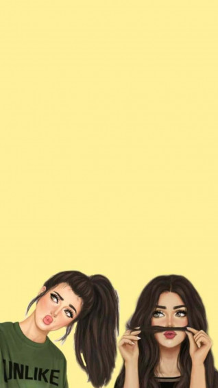 Minimalist Cute Bff Phone Picture Wallpaper