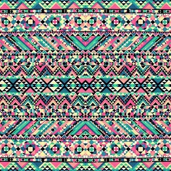 Pink Turquoise Girly Aztec Andes Tribal Pattern Art Print By Railton