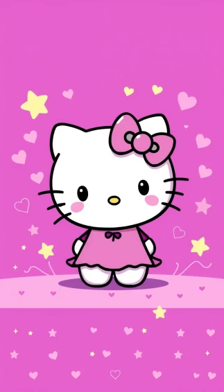Purple Hello Kitty Wallpaper