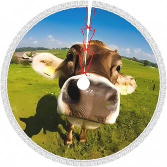 Amazon Wallpaper Desktop Cow Christmas Tree Skirt With Tassel
