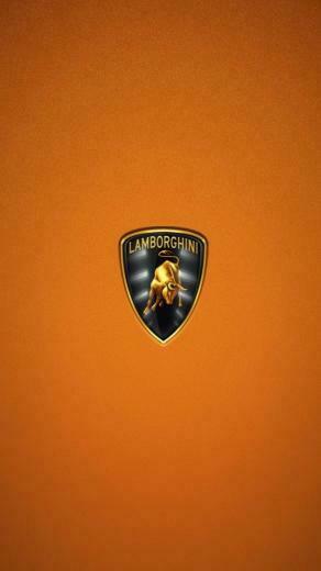 Lamborghini Logo HD Orange Wallpaper iPhone