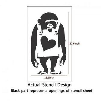 Stencils Monkey Stencil Template For Graffiti Better Than Wallpaper
