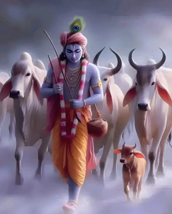 Shree Krishna iPhone Wallpaper 4k