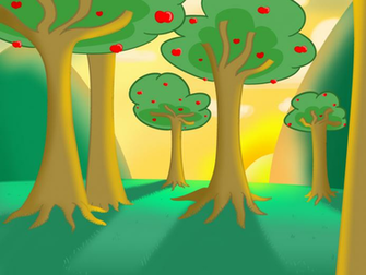 Apple Orchard Background By Et9977