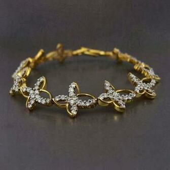 Gold And Diamond Design Bracelets HD Wallpaper