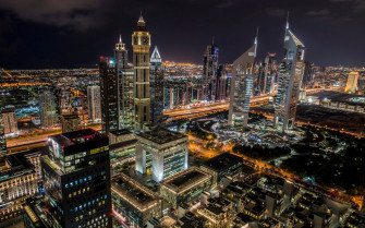 Dubai Urban Architecture United Arab Emirates Cityscapes Night Photography 4k Ultra HD Desktop Wallpaper