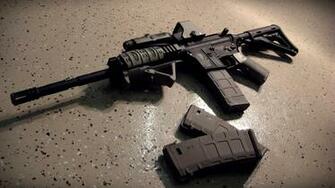 Military Assault Rifle Wallpaper