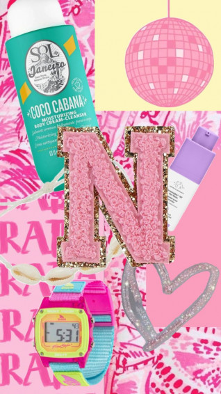 Preppy Wallpaper Backround Pink Blue Yellow N Slay In