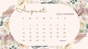 August Calendar Background HD Net