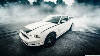 Ford Mustang Drifting Burnout Smoke HD Wallpaper
