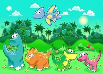 Baby Background Brontosaurus Cartoon Character Cute Dinosaur