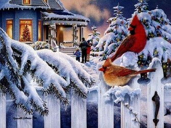 Wallpaper Christmas Scenes Grasscloth