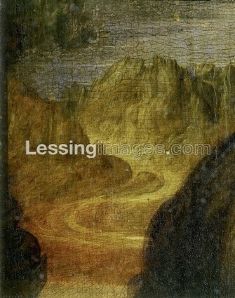 Da Vinci La Gioconda Mona Lisa Detail Of The Left Hand Background