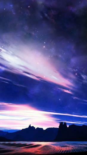 Night Sky iPhone Wallpaper Tags Blue Cloudy Fantastic Puple