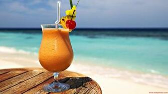 Juice Wallpaper Beach Table Sea Wide Photos HD O K U X