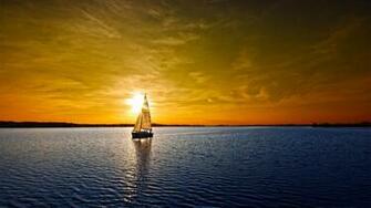 Solo Sailing At Sunset HD Wallpaper FullHDwpp Full