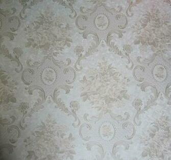 Waterproof Vinyl Wallpaper Garden Flowers Style Embossing