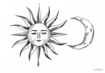 Bohemian Sun Moon By Spritshit