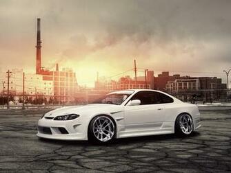 Nissan Silvia S15 White Car Wallpaper