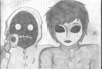 Masky And Hoodie Fanart Marble Hornets Photo
