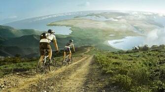 Cycling In Mountains Sports HD Wallpaper High Quality