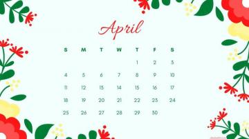 April Calendar HD Wallpaper
