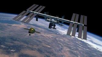 Concept Of The Orion Spacecraft Docked To International Space