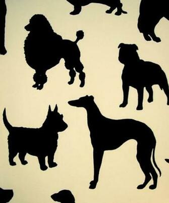 Best In Show Flock Wallpaper Cream With Silouettes Of Dogs