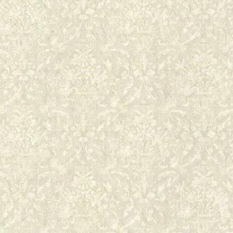 Majestic Taupe Scrolling Damask Wallpaper Warehouse