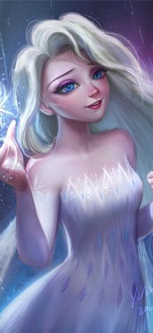 Elsa Frozen Blue Eyes 4k iPhone X Wallpaper