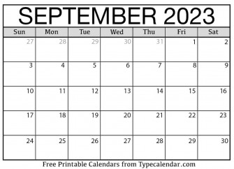 Printable September Calendars