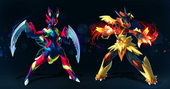 Scizor And Blaziken Redesigned Psd By Cat Meff