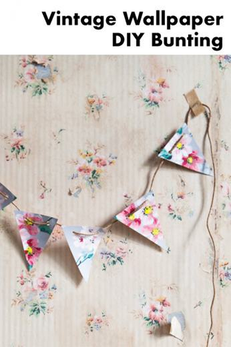 Vintage Wallpaper Bunting Sweet Paul Magazine