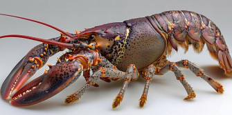Graphic Fullbody Photograph Of A Spiny Lobster Isolated On White Wallpaper