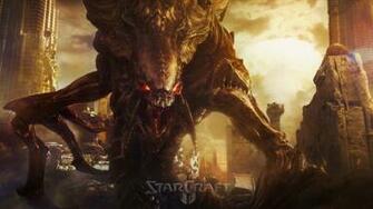 Wallpaper Starcraft Monster City Destruction