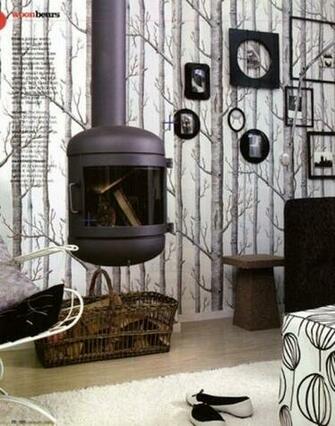 Birch Tree Pattern Wallpaper Claremont Home Ideas