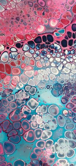 Modern Art Cellular Structure Colorful Wallpaper iPhone