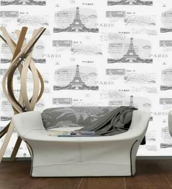 Debona Paris Musical Notes Postcard Stamp Road Map Eiffel Tower Script